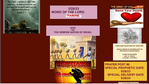 SONS AND DAUGHTERS OF ISSACHAR CALL FOR NATIONAL REPENTANCE, PRAYER POST #6, SPECIAL PROPHETIC WORD