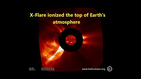 X flare ionized the top of Earth's atmosphere