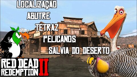 DESAFIOS DIÁRIOS RDR 2 SALVIA DO DESERTO, TETRAZ, ABUTRE E PELICANO