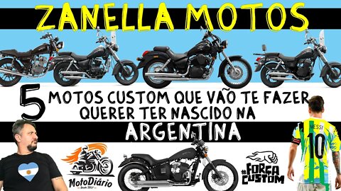 ZANELLA MOTOS: 5 motos CUSTOM que vão te fazer querer ter nascido na ARGENTINA