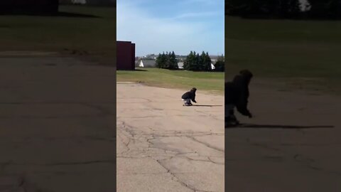 Low down longboarding practice