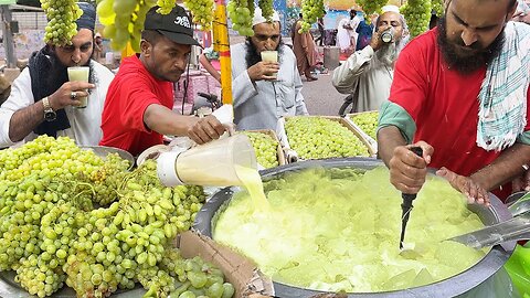 Huge Rush For Grape Juice! Refreshing Angoor Ka Sharbat Healthy Grapes Milkshake Making