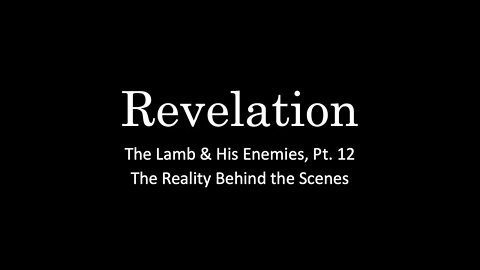 Revelation, Pt. 12 - The Lamb & His Enemies, Pt. 4 - The Reality Behind the Scenes