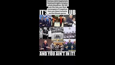 One eyed Zionist monsters and Freemasons can go to hell you cheap Arse soul sellers think u enlight