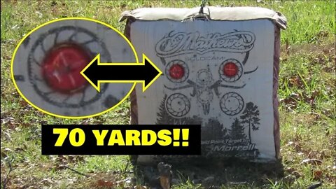 Ravin R20 crossbow @100 yds & 70 yds slow motion arrow flight, Field test