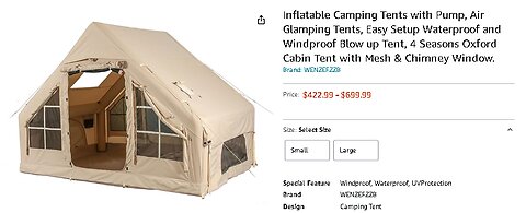 Inflatable Camping Tents with Pump, Air Glamping Tents