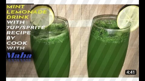 Mint Lemonade Drink With 7up/Sprite Recipe by cook with Maha Urdu