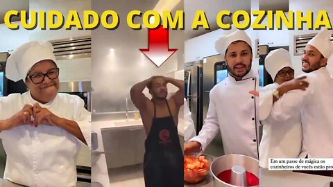 LUCAS GUIMARÃES E MARIA FIZERAM UMA GELATINA DE MORANGO SEM A COZINHA PEGAR FOG0