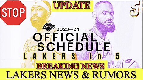 Lakers Full Schedule Released!
