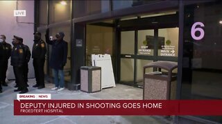 Deputy injured in Milwaukee shooting goes home