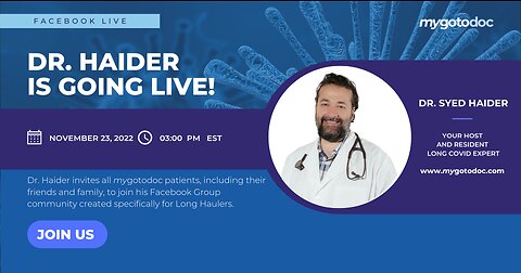 Dr. Haider answers your long covid questions LIVE , Episode 13