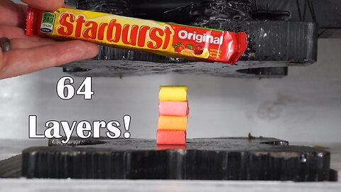 Starburst Crushed And Folded With Hydraulic Press Into 64 layers