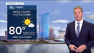 Mostly sunny Tuesday, slightly more humid by this afternoon