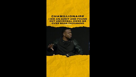 #chamillionaire I did an audit and found out Universal owed me over $600 thousand. 🎥 @upfrontvc