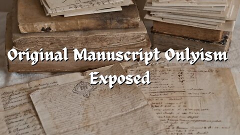 Original Manuscript Onlyism Exposed - Bro. Dillon Awes | Stedfast Baptist Church