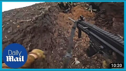 Ukrainian soldiers take Russian trench in terrifying POV footage from Bakhmut