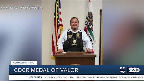 Bakersfield-based parole agent Luis Cardenas receives CDCR's Medal of Valor