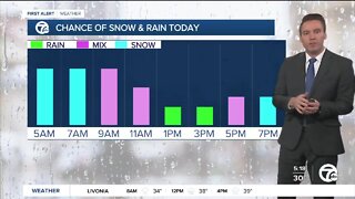 Metro Detroit Forecast: Slick roads this morning with snow changing to rain