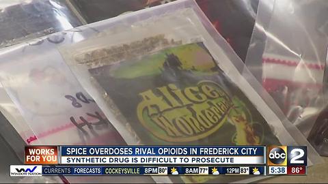 Frederick City Police say the drug spice is causing just as many overdoses as opioids