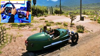 FORZA HORIZON 5 Steering Wheel G29 GAMEPLAY - MORGAN 3 WHEELER 2014