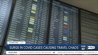 Surge in COVID cases causing travel chaos