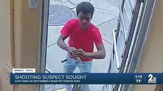 Video shows suspect wanted in Southeast Baltimore shooting
