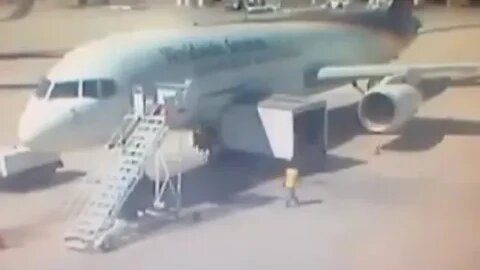 Truck Drives Into Airplane Fail #MegaFails #Shorts