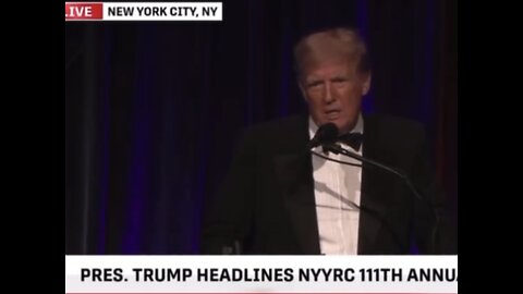 TRUMP❤️🇺🇸🥇DELIVERS CLASSIC SPEECH AT NYYRC 111TH NY ANNUAL GALA💙🇺🇸🪩🏛️⭐️