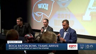 Teams arrive for RoofClaim.com Boca Raton Bowl