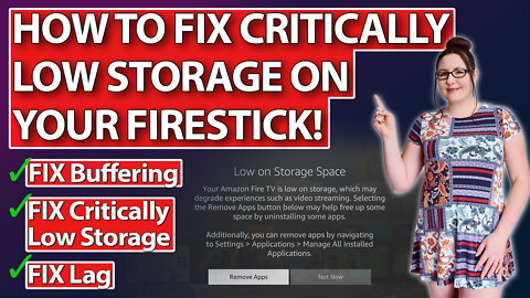 FIX FIRESTICK CRITICALLY LOW STORAGE | EASY FIXES!