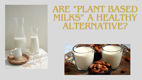 Are “plant based milks” a healthy alternative?