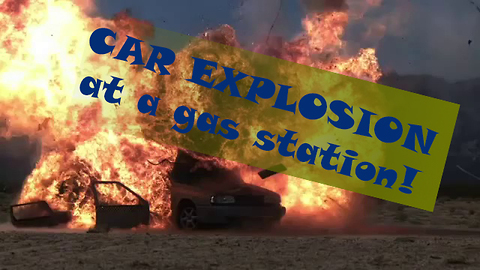 Devastating Car Explosion - Accident on a gas station