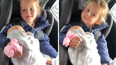 Little Girl Gives New Baby Doll A Funny Name