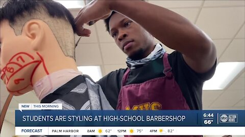 Tiger Claw'd Barbershop at Tampa's Middleton High School keeps students styling and trained for jobs