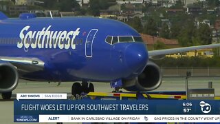 Flight issues let up for travelers using Southwest Airlines