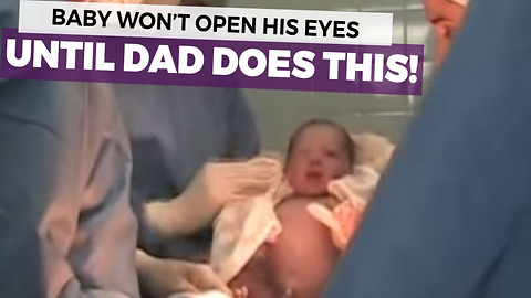 This Baby Doesn't React At All Until Dad Does THIS