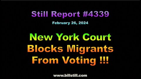 New York Court Blocks Migrants From Voting, 4339