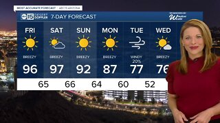 Another warm Friday and weekend in the forecast