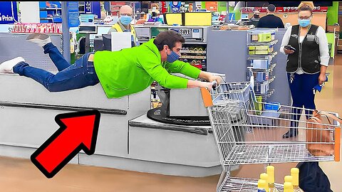 He FLOATS through the Store...Employees Freak Out