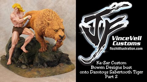 Ka-Zar Custom Bowen Designs bust onto Damtoys Sabertooth tiger Part 2