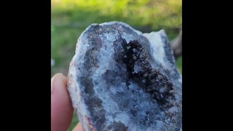Lots of minerals in this geode.