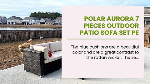 Polar Aurora 7 Pieces Outdoor Patio Sofa Set PE Rattan Wicker Sectional Furniture Outside Couch...