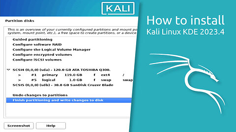 How to install Kali Linux KDE 2023.4