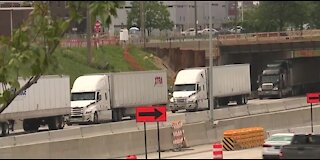 Strike at Canadian border causing long backups for truckers