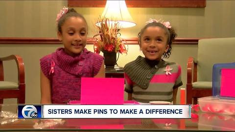 Sisters are making pins to make a difference