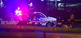 Las Vegas police shoot man who rams cars
