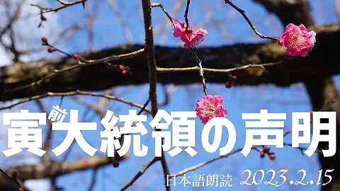 寅前大統領の声明～2月15日～睦月六日魔女狩り裁判に関するA4サイズ10枚の声明[日本語朗読]050215