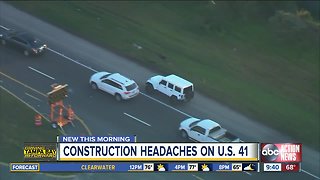 Driver uses shoulder as lane in US 41 construction zone | Caught on Camera