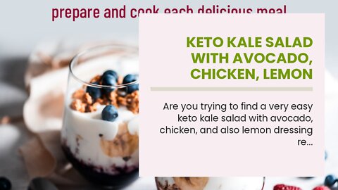Keto Kale Salad with Avocado, Chicken, Lemon Dressing