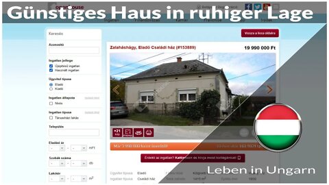 Günstiges Haus in ruhiger Lage - Leben in Ungarn
